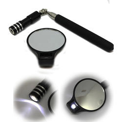 Espejo de Inspeccion y Pesca Tuerca con LED Extensible 