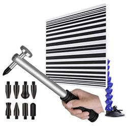  Placa Lector Reflectante y Martillos 9 Puntas Para Sacabollos Profesional